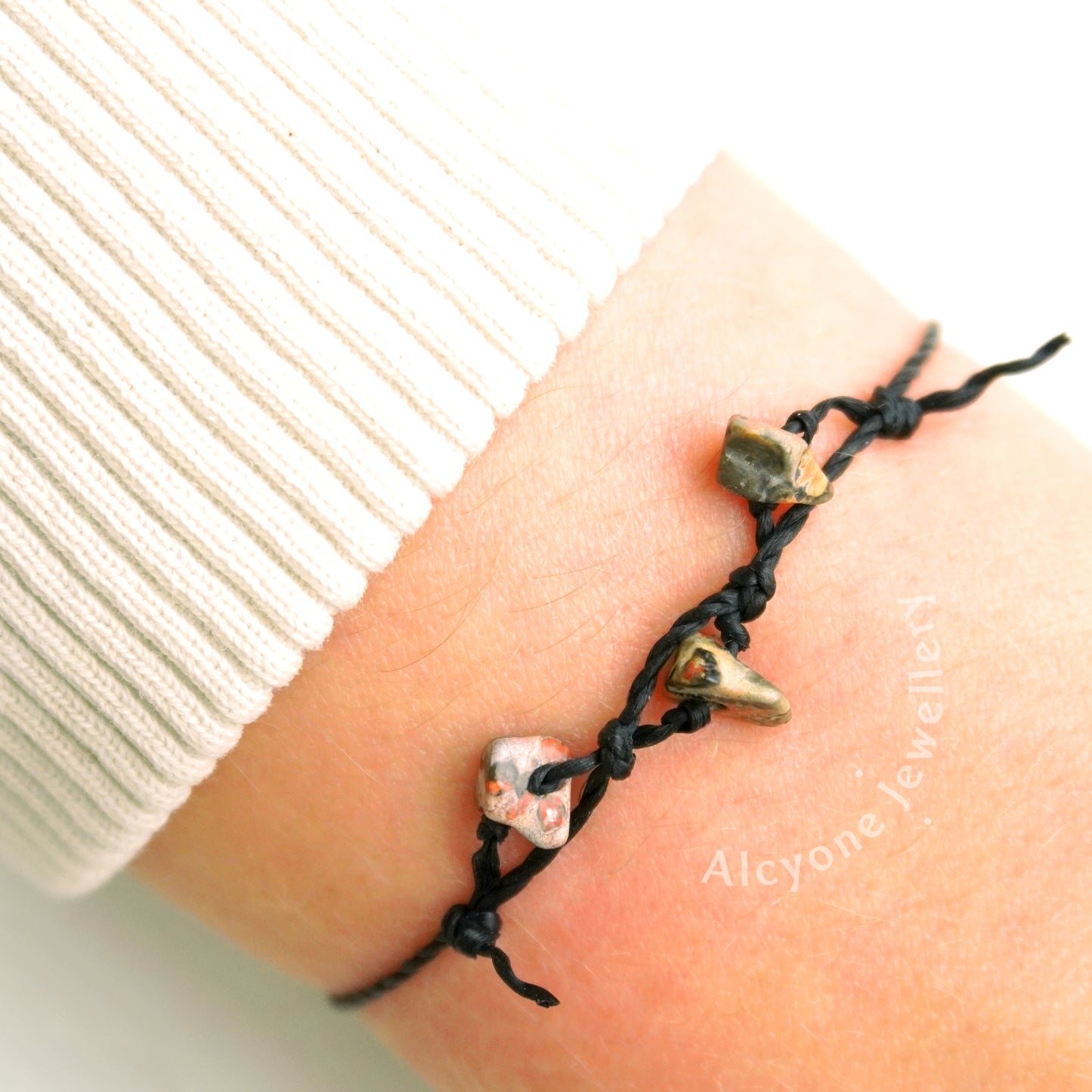 333 - Leopard Skin Jasper Crystal Bracelet