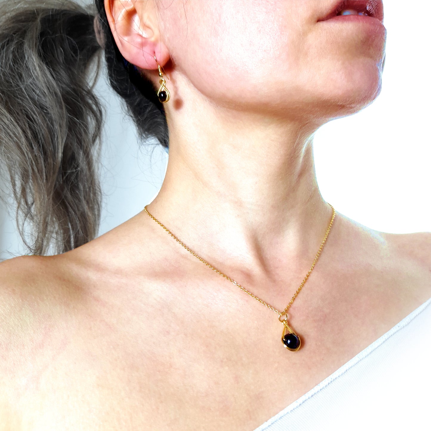 Garnet Gift Set | CAPRICORN Birthstone Jewelry | Crystal of Passion and Strength