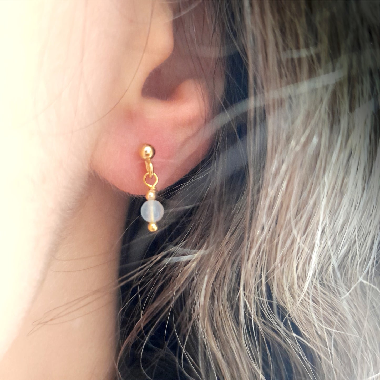Earrings PISCES Aquamarine