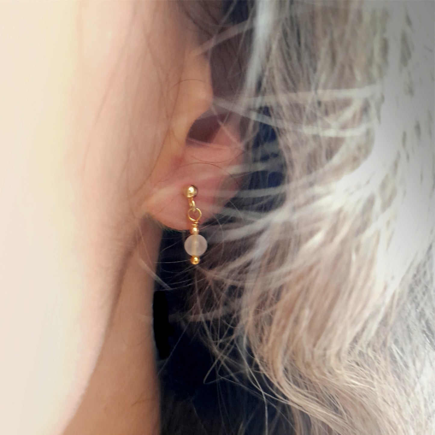 Earrings CANCER Moonstone