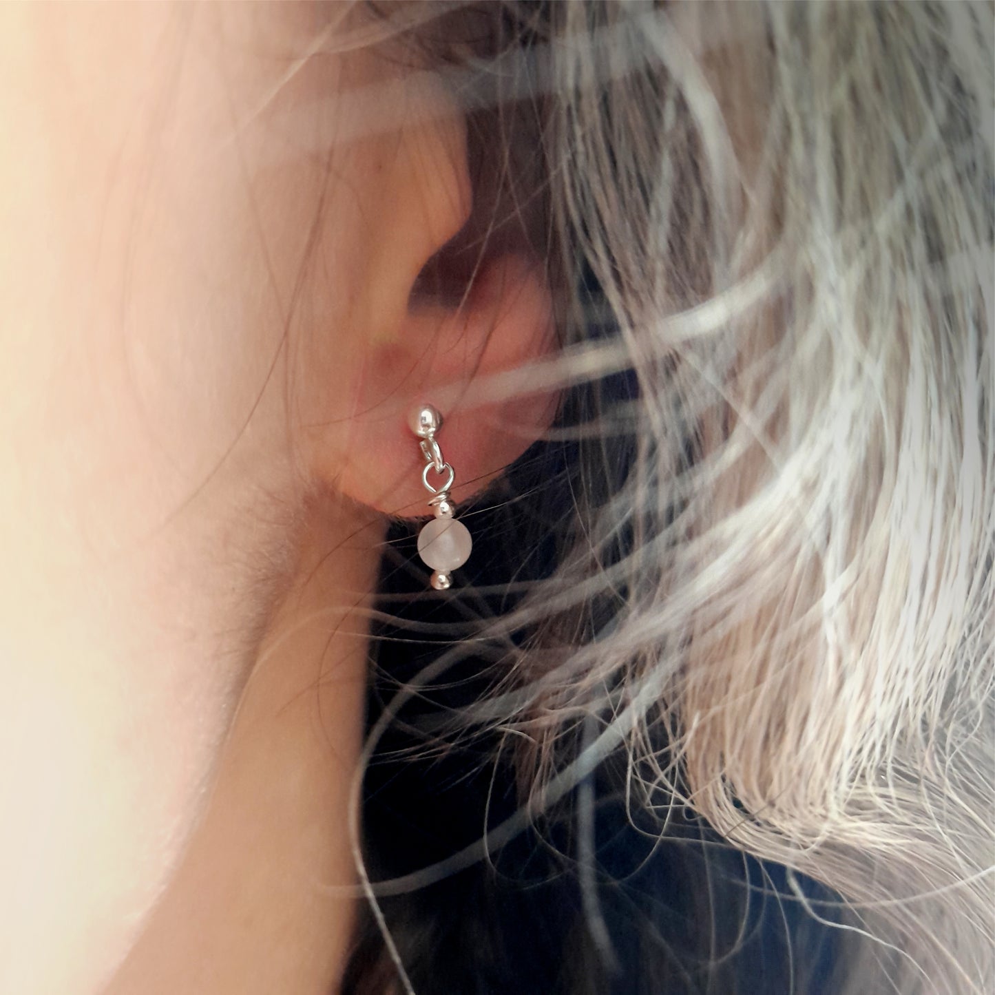 Earrings CANCER Moonstone