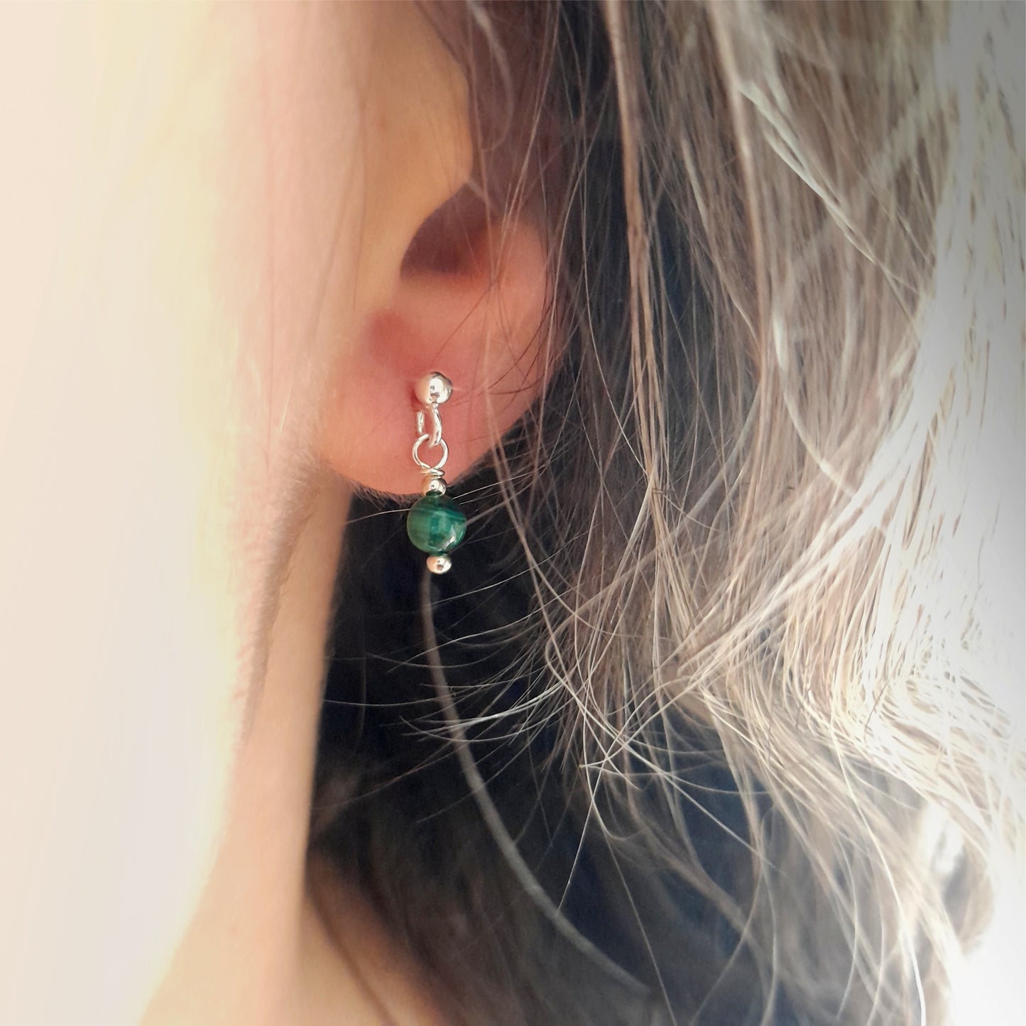 Earrings SCORPIO Malachite