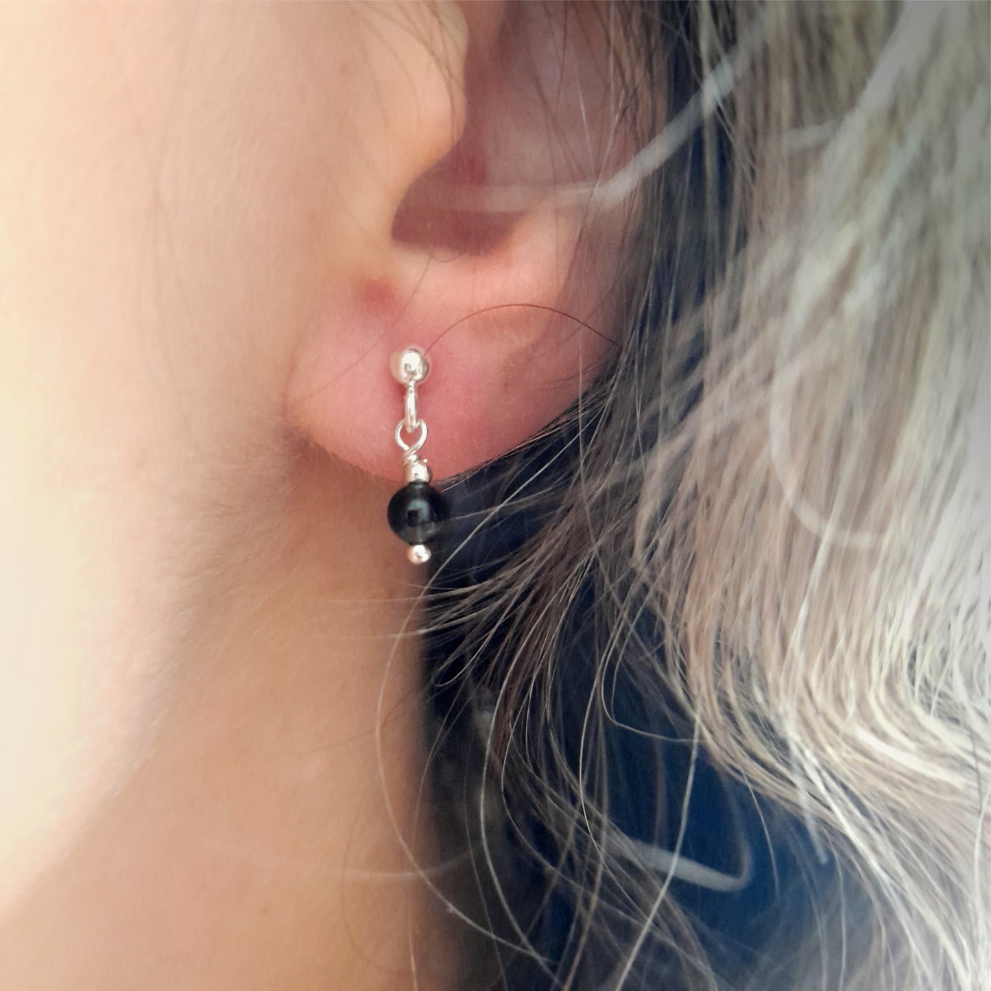 Earrings SAGITTARIUS Black Obsidian
