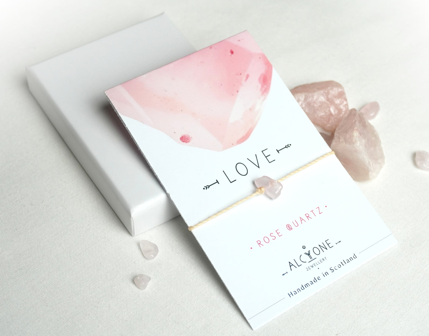 LOVE - MANIFEST IT! - Rose Quartz Crystal Bracelet
