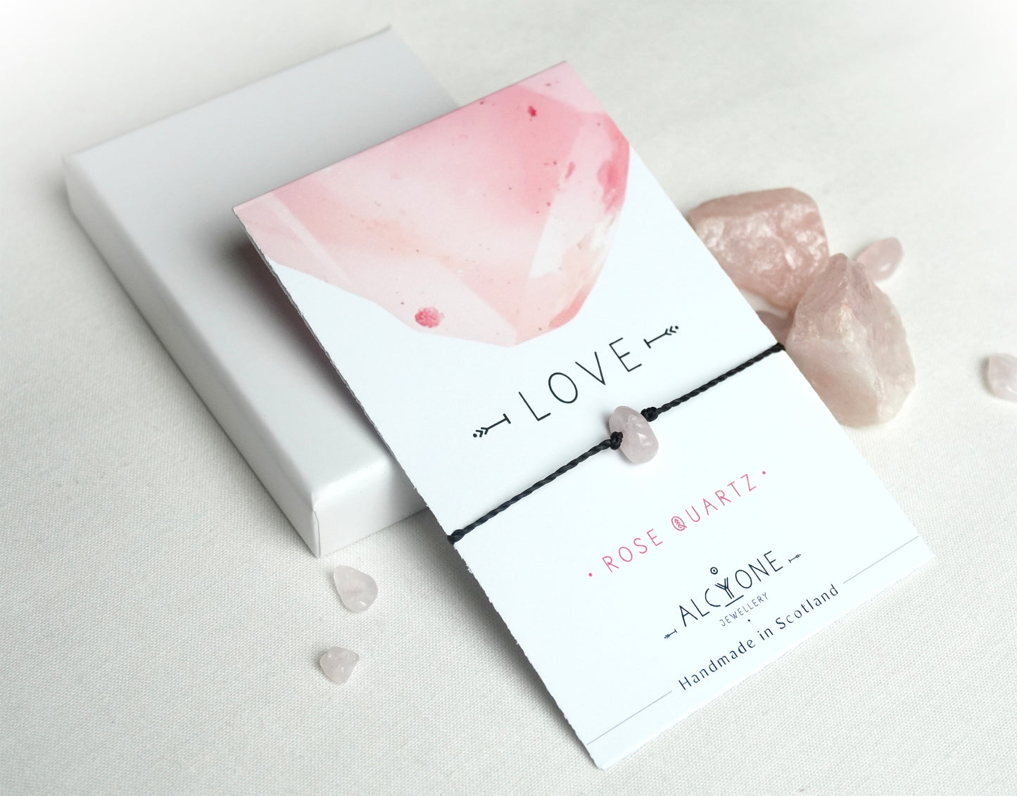 LOVE - MANIFEST IT! - Rose Quartz Crystal Bracelet