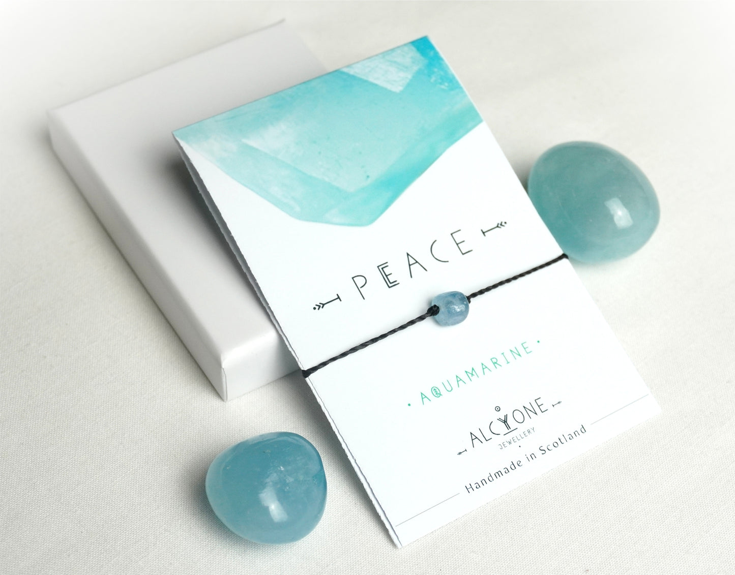 PEACE - MANIFEST IT! - Aquamarine Crystal Bracelet