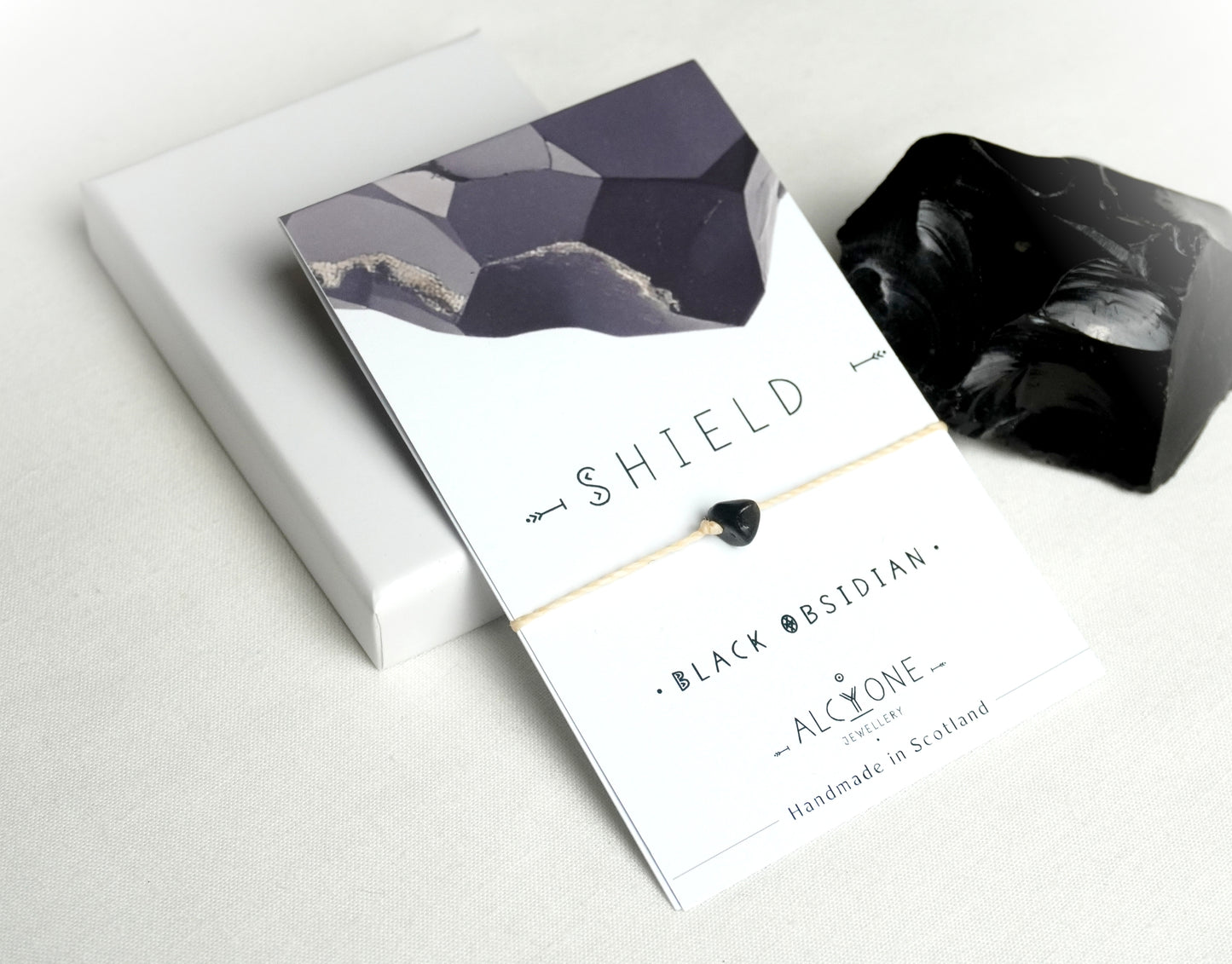 SHIELD - MANIFEST IT! - Black Obsidian Crystal Bracelet