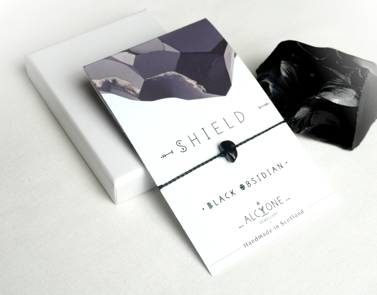 SHIELD - MANIFEST IT! - Black Obsidian Crystal Bracelet