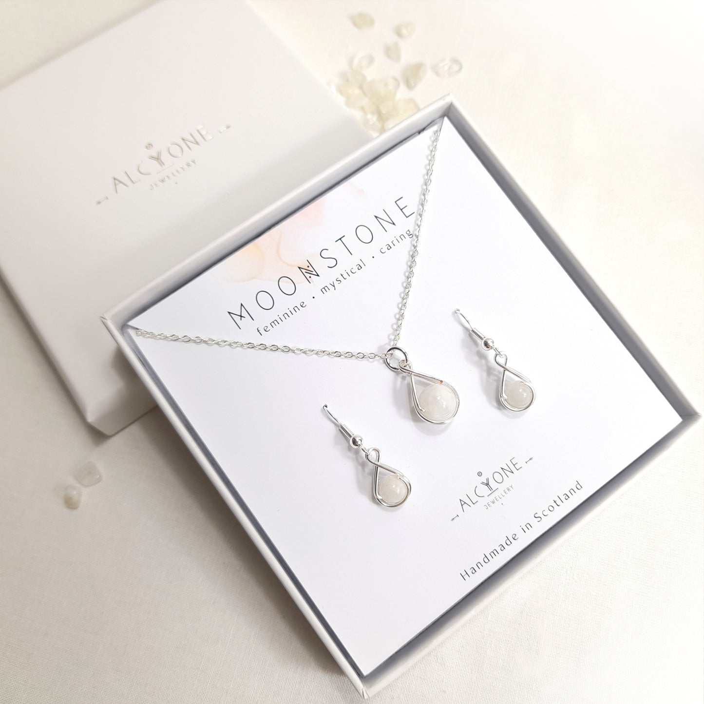 Moonstone Gift Set - BIRTHSTONE OF CANCER