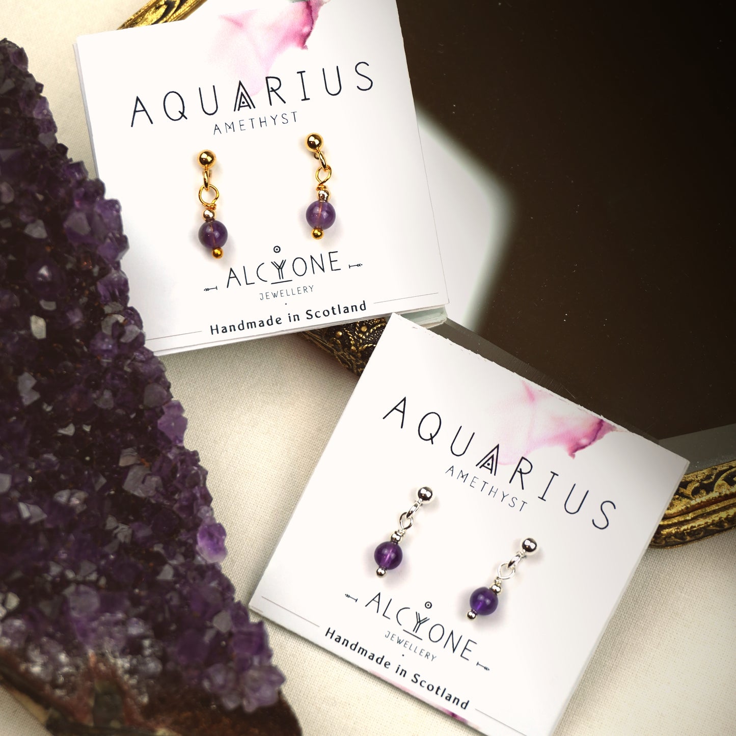 Earrings AQUARIUS Amethyst