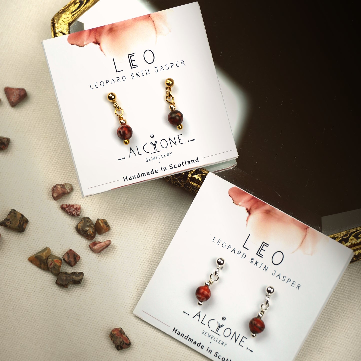 Earrings LEO Leopard Skin Jasper