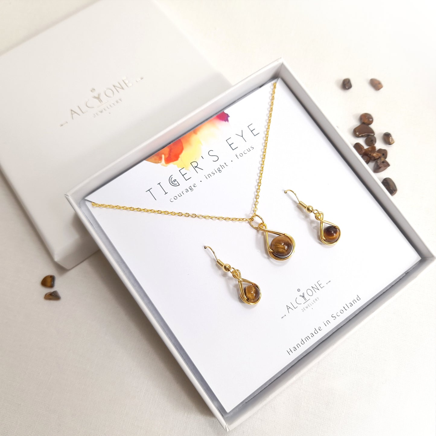 Tiger's Eye Gift Set - BIRTHSTONE OF GEMINI