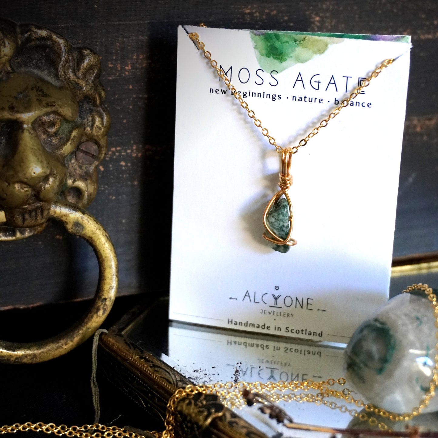 Moss Agate Necklace | Crystal of New Beginnings & Balance