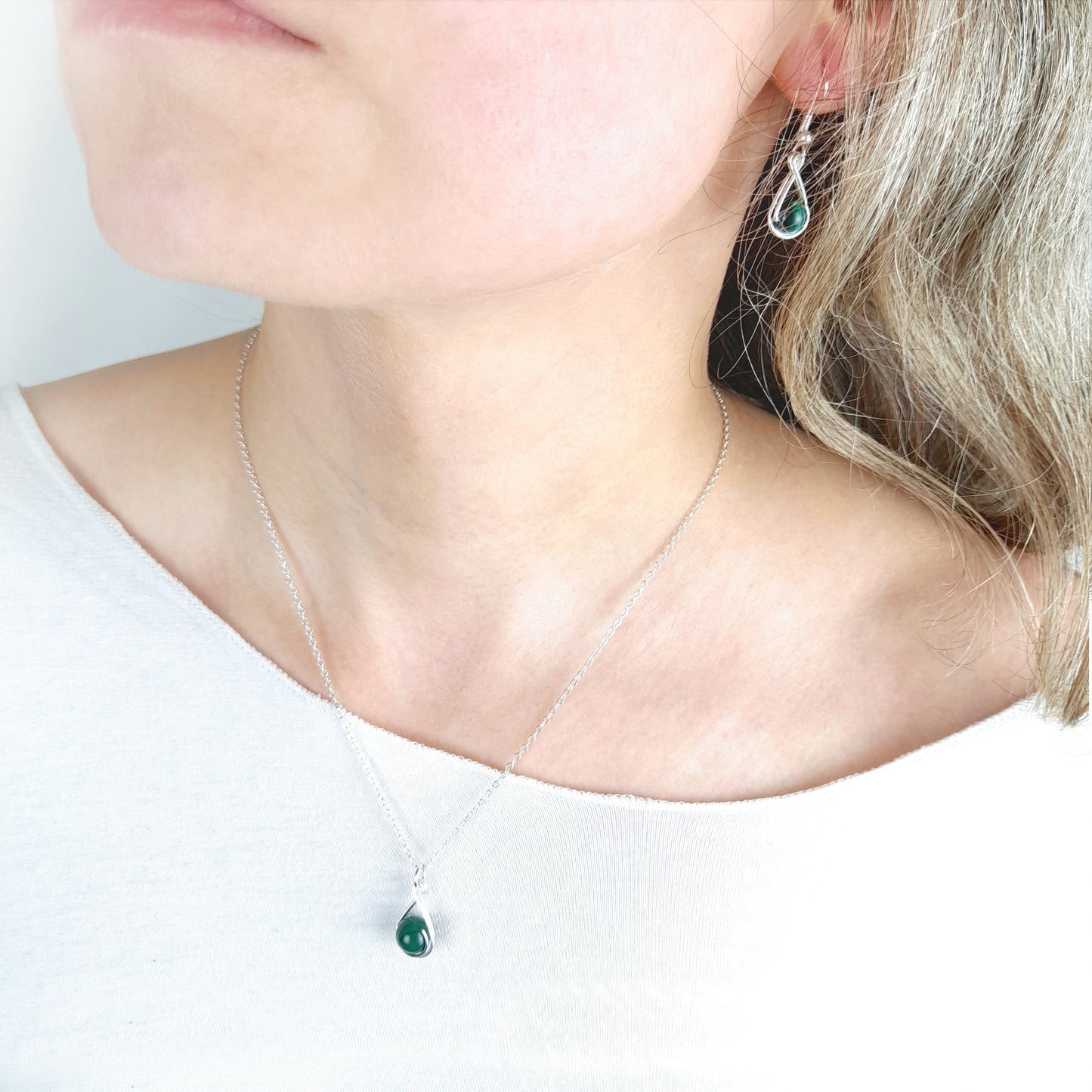 Malachite Gift Set | SCORPIO Birthstone Jewelry | Crystal of Transformation and Love