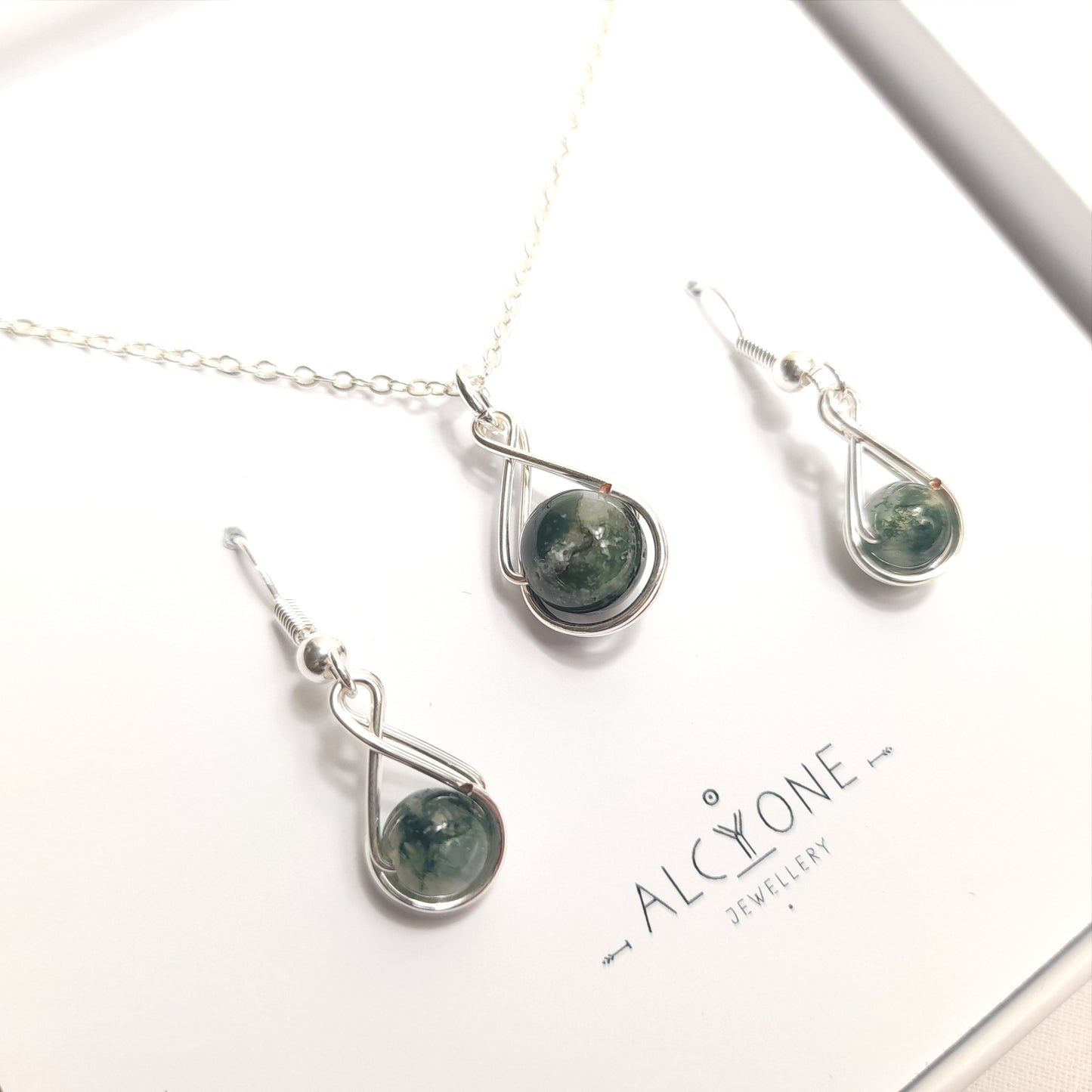 Moss Agate Gift Set - BIRTHSTONE OF VIRGO