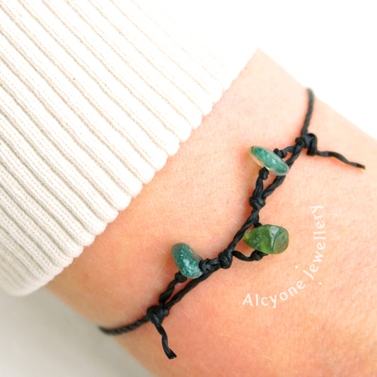 333 - Moss Agate Crystal Bracelet