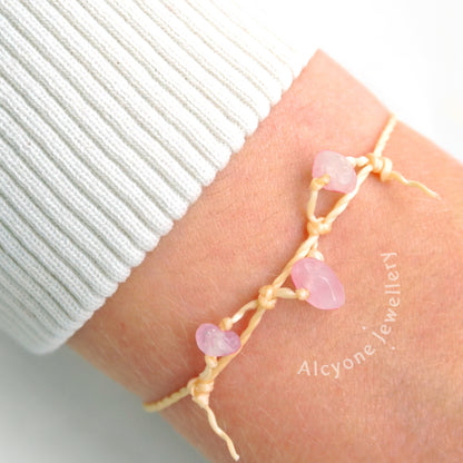 333 - Rose Quartz Crystal Bracelet
