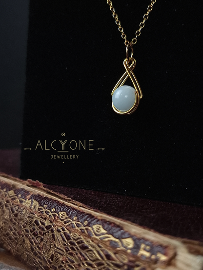 Spellnote Necklace ✦ Aquamarine