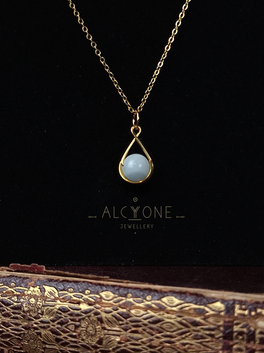 Spellnote Necklace ✦ Aquamarine