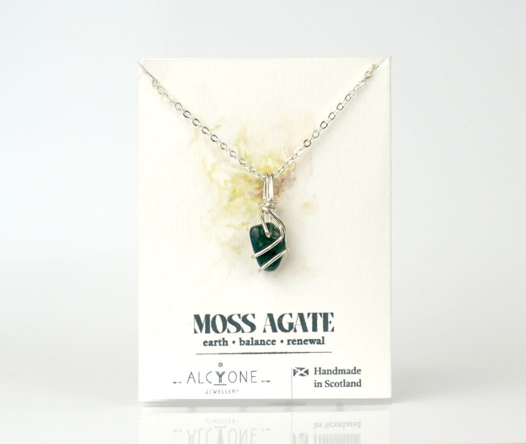 Moss Agate Necklace | Crystal of New Beginnings & Balance