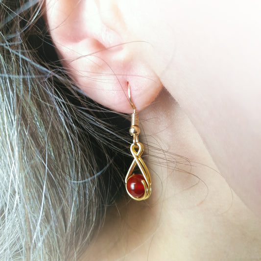 Spellnote Earrings ✦ Carnelian