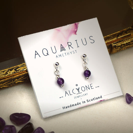 Earrings AQUARIUS Amethyst