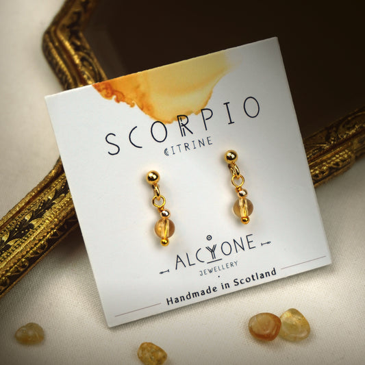 Earrings SCORPIO Citrine