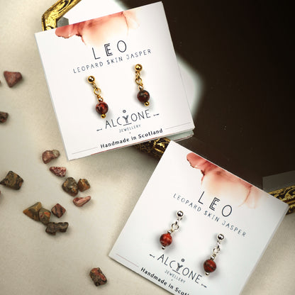 Earrings LEO Leopard Skin Jasper
