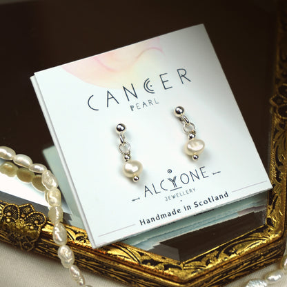 Earrings CANCER Pearl