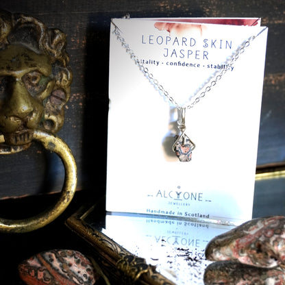 Leopard Skin Jasper Necklace | Crystal of Vitality & Confidence