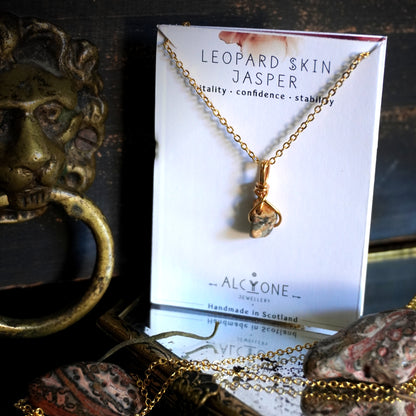 Leopard Skin Jasper Necklace | Crystal of Vitality & Confidence