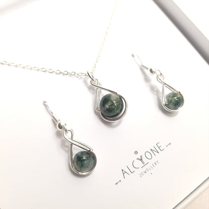 Moss Agate Gift Set - BIRTHSTONE OF VIRGO