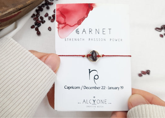 Capricorn GARNET Bracelet