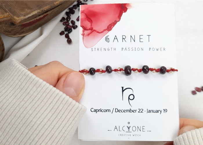 Capricorn GARNET Bracelet