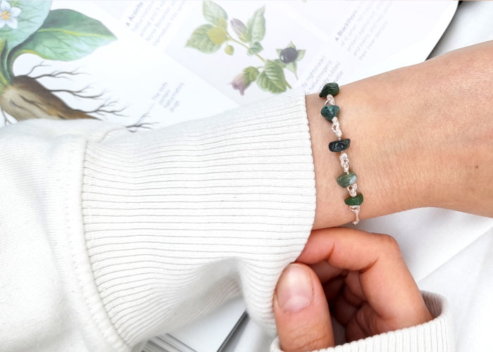 Virgo MOSS AGATE Bracelet