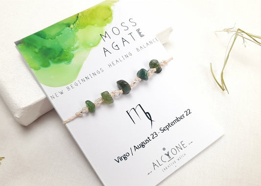 Virgo MOSS AGATE Bracelet