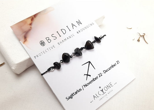 Sagittarius OBSIDIAN Bracelet